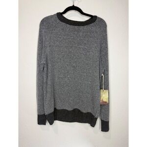 Frederik Anderson Copenhagen Mens Grey Colorblock Raglan Crewneck Sweater‎ Large